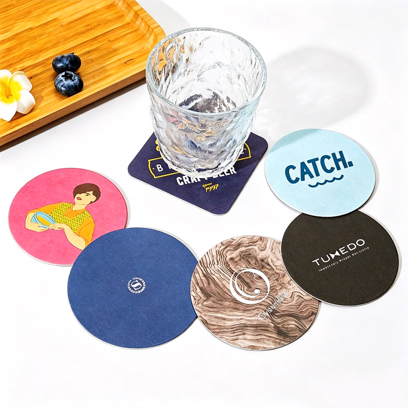 Round Ceramic Drink Coaster for Tabletop Protection