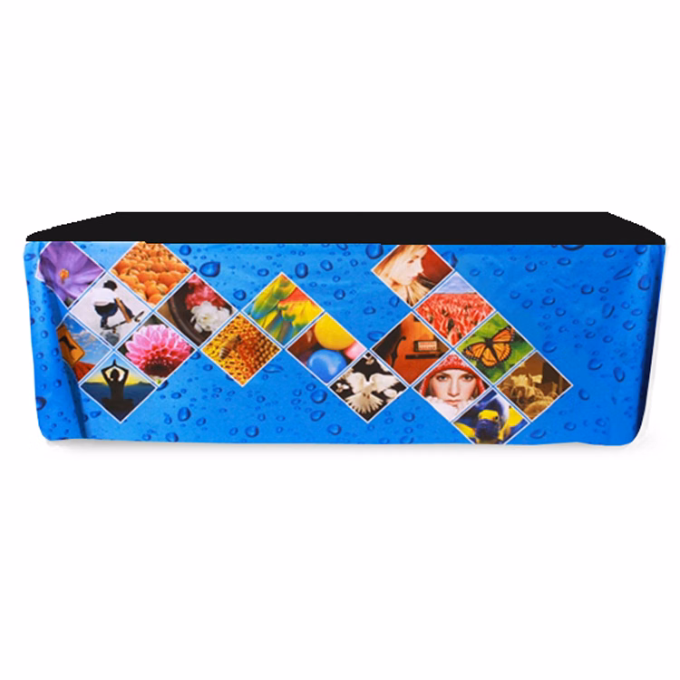 8 ft. Fitted PolyKnit™ Table Cover (Dye Sub Front Panel)
