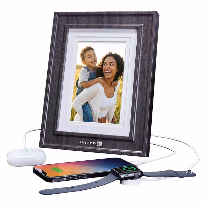 iHome Picture Frame with 3 USB Chargers