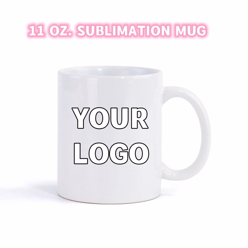 11 oz. White Ceramic Mug w/Full Color Sublimation