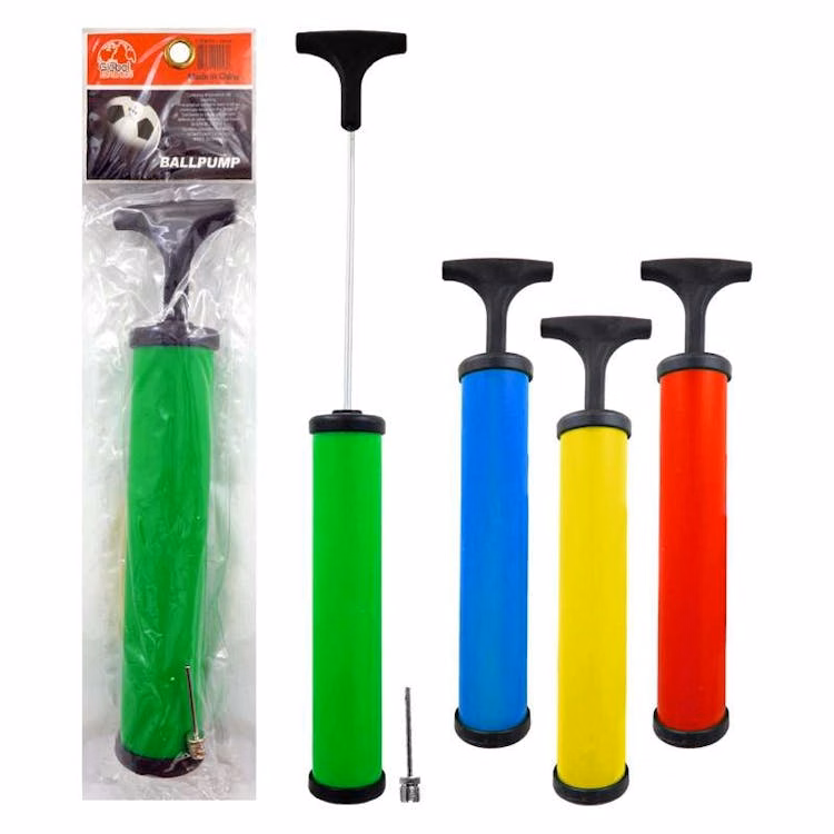 Handheld Ball Pump Four Assorted Colors - 8"