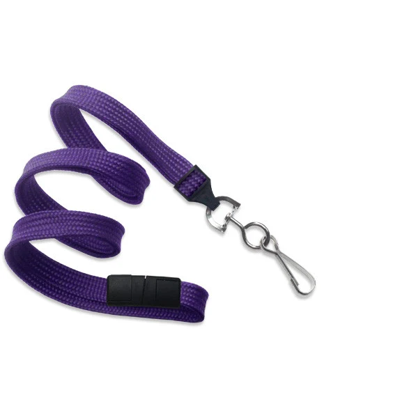 3/8" Breakaway Blank Lanyard w/Swivel Hook (Purple) 1