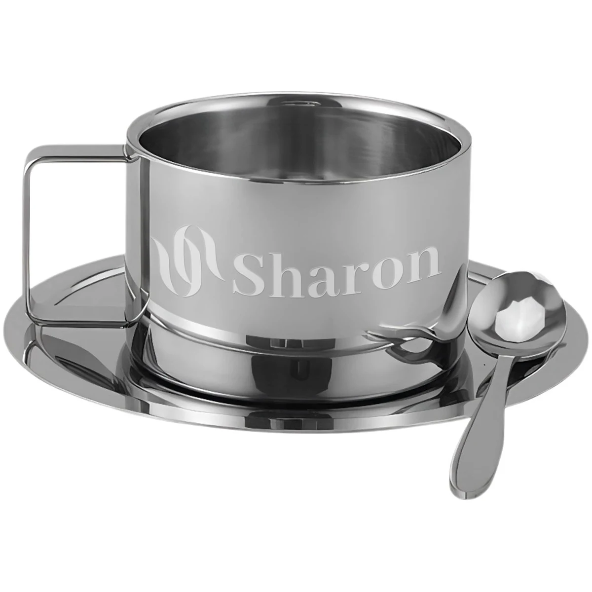 6.8oz Double Wall Stainless Steel Coffee Mug Set 1