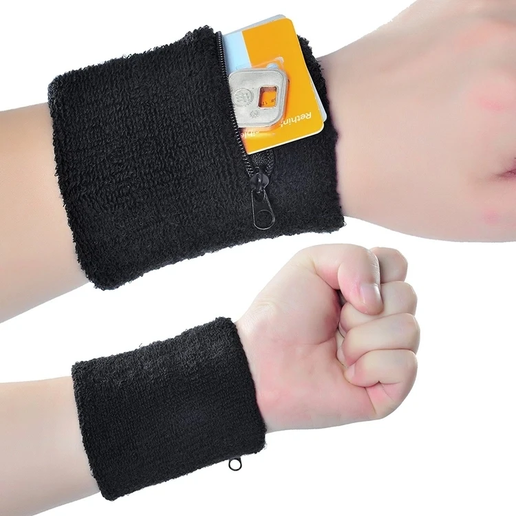 Sports Terry Wristband with Pocket 1