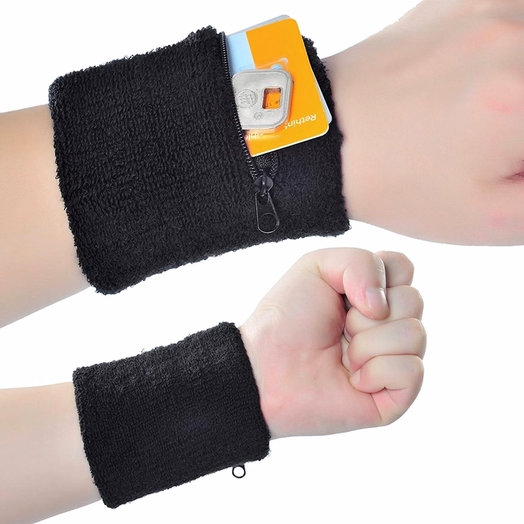 Sports Terry Wristband with Pocket