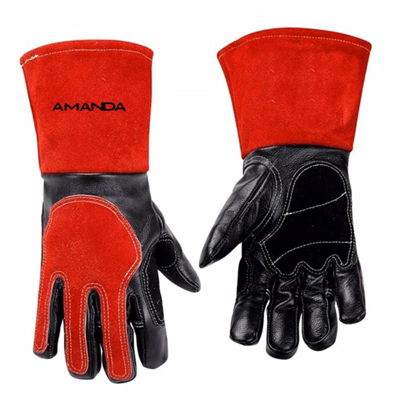 Anti-Impact Leather Welding Mechanic Cut Resistant Gloves