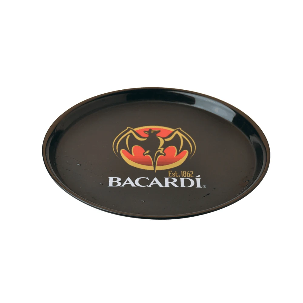 Plastic Serving Tray is made of plastic material, and measures 13.3"D x 1"H. 1