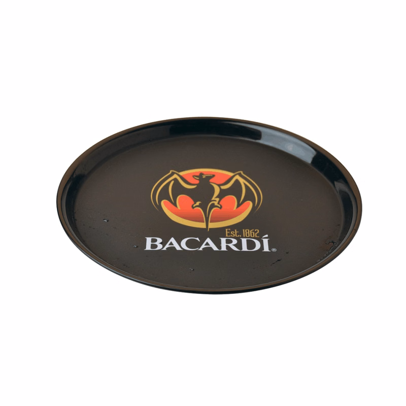 Plastic Serving Tray is made of plastic material, and measures 13.3"D x 1"H.
