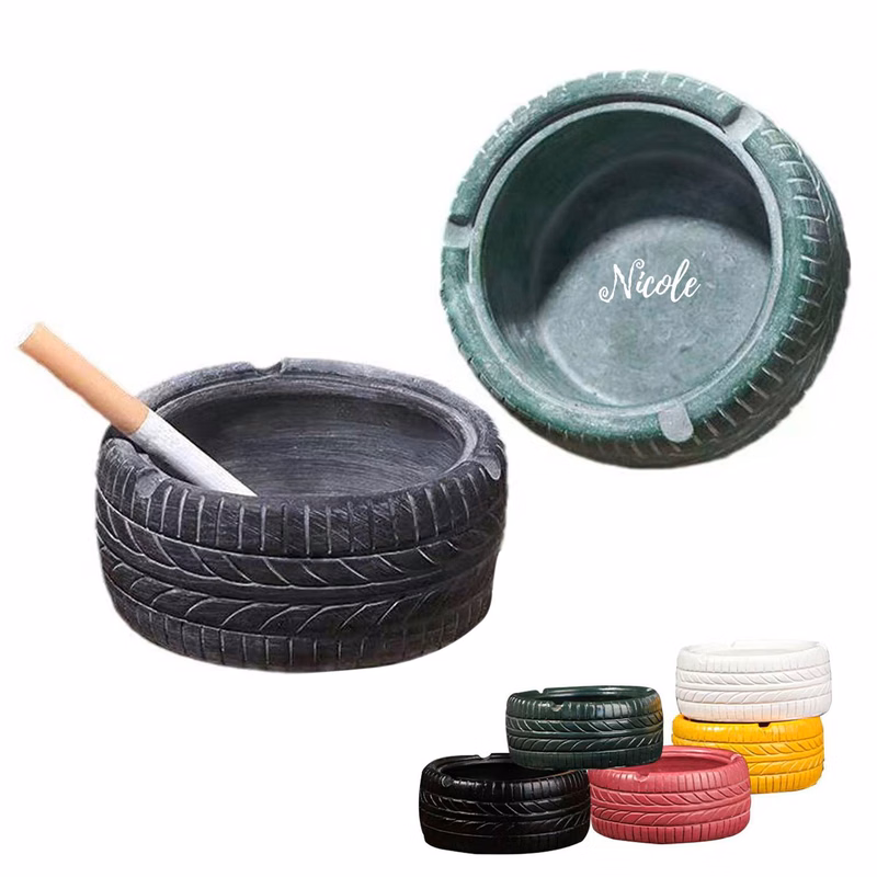 Resin Tire Shaped Ashtrays for Cigarettes
