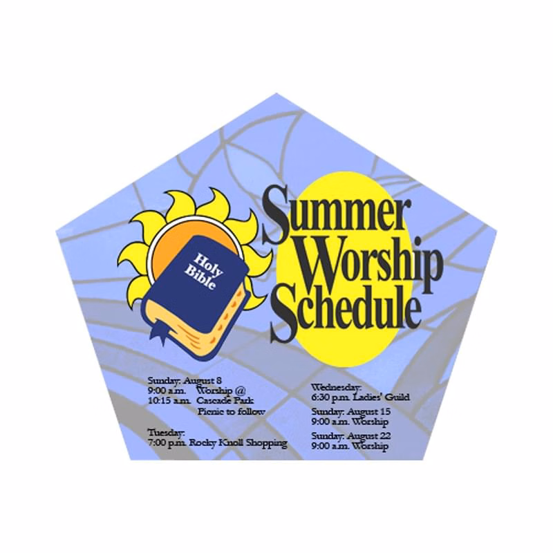 Church Shape Stock Vinyl Magnet - 30mil
