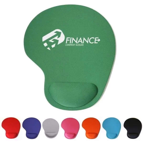 Custom 8.98 Inch EVA Cloth Mouse Pad with Ergonomic Wrist Rest — Tech Desk Accessory
