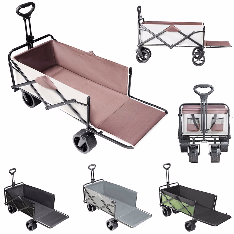 All Terrain Wheels Collapsible Garden Outdoor Camping Sports Shopping Cart Portable Folding Trolley