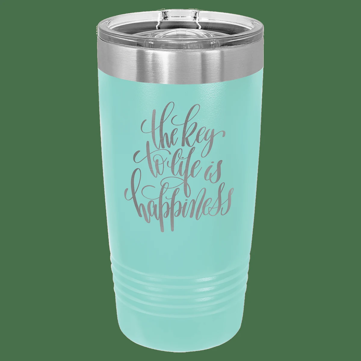 20 oz. Teal Laser Engraved Polar Camel Ringneck Tumblers w/Slider Lid 1