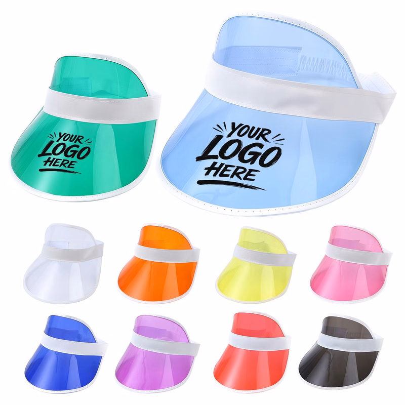 Retro PVC Sun Visor Hat with Adjustable Strap