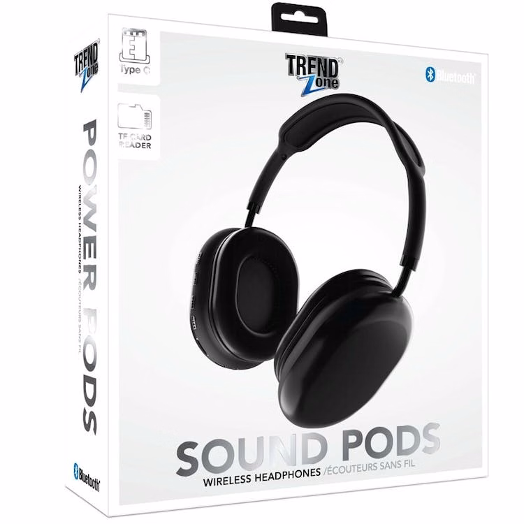 Bluetooth Headphones - Black/White TF Card