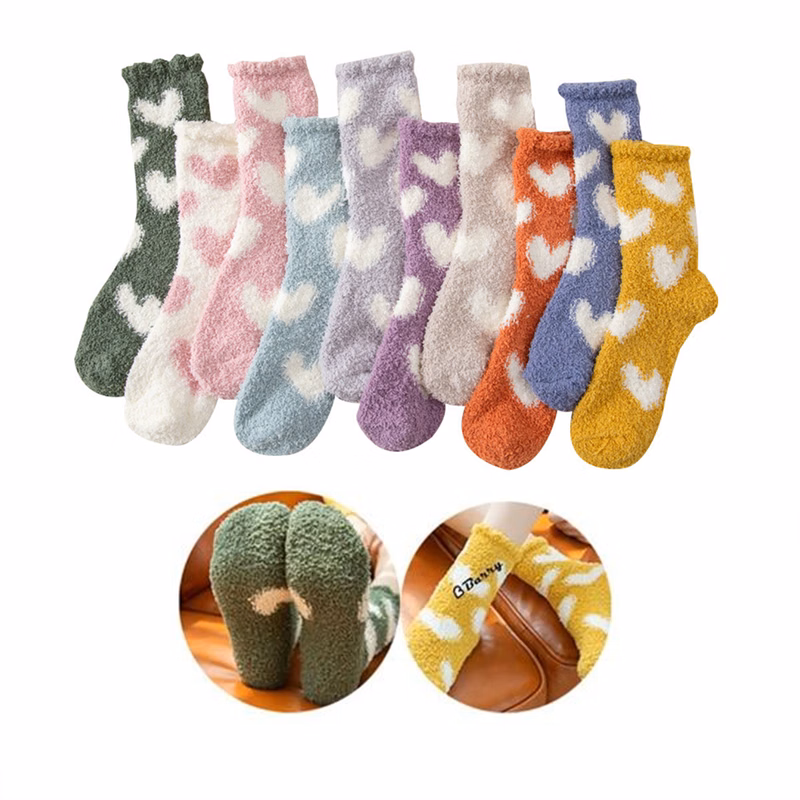 Coral Velvet Socks