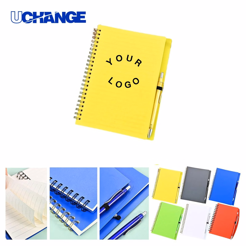 Paper Coil Lined Notebook Journal Portable