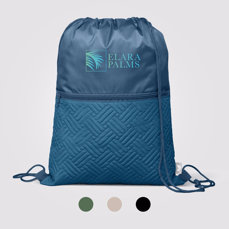 Sora Recycled Quilted Drawstring Bag - 6L