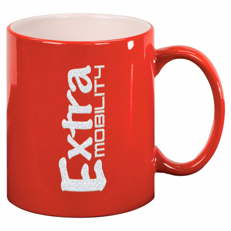11 Oz. Red Ceramic Round LazerMug
