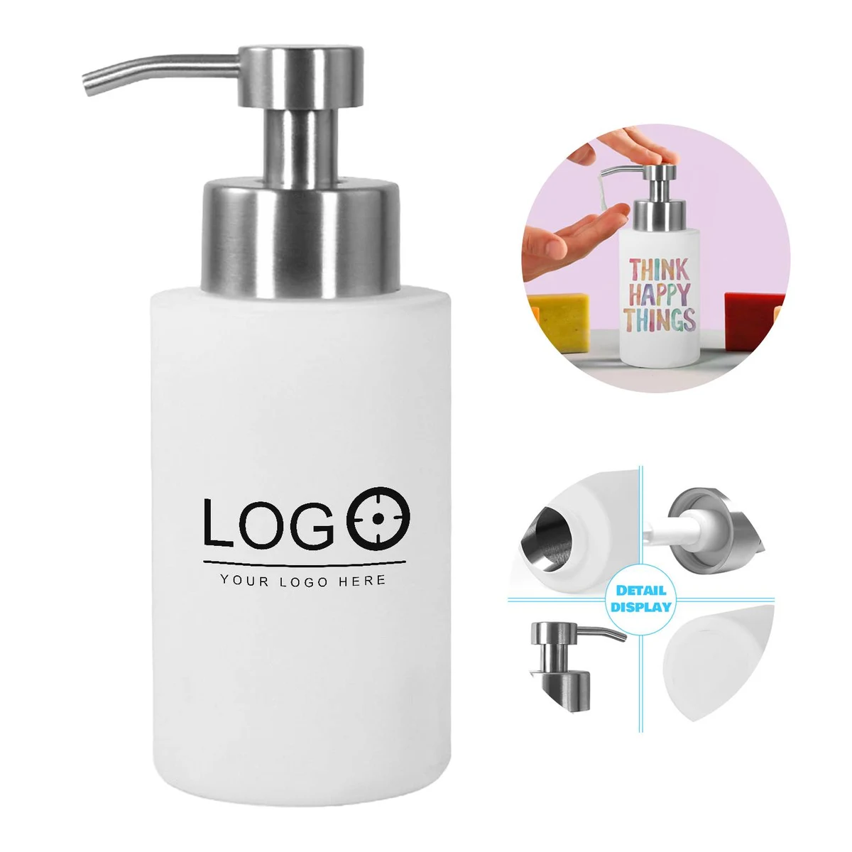 18oz Stainless Steel Hand Soap Dispenser Bottle 1