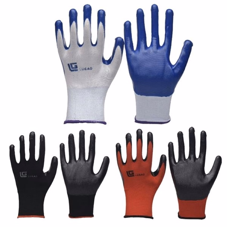 Nylon Nitrile Work Gloves Constructed with durable polyester and nitrile