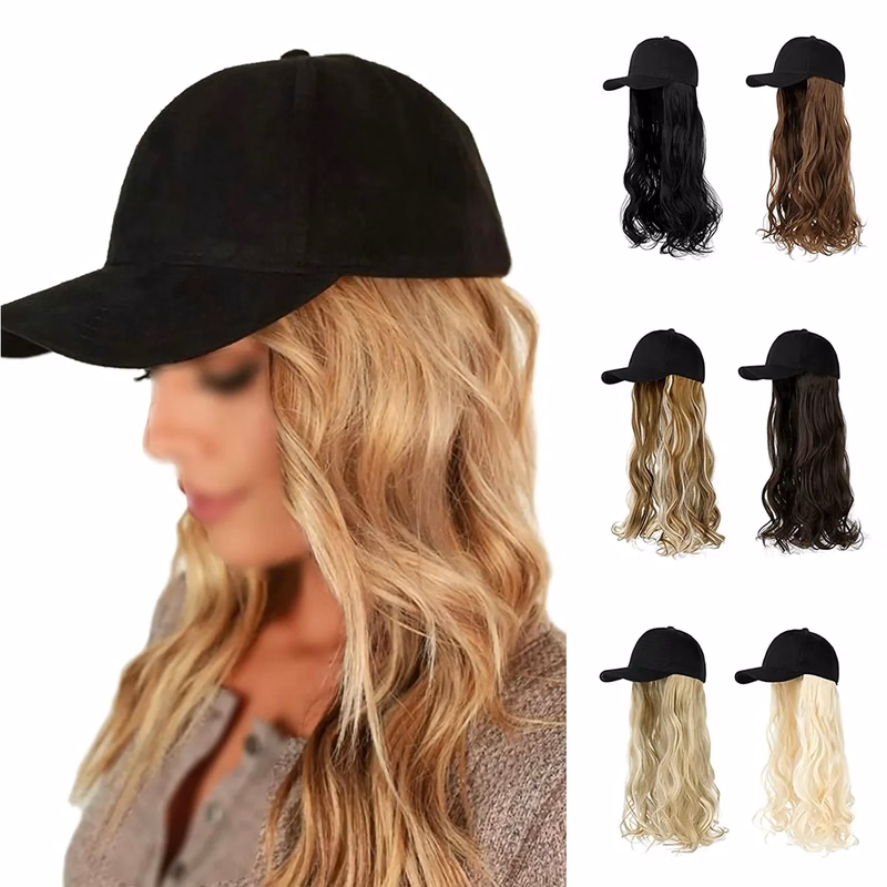 Baseball Cap with Hair Extensions