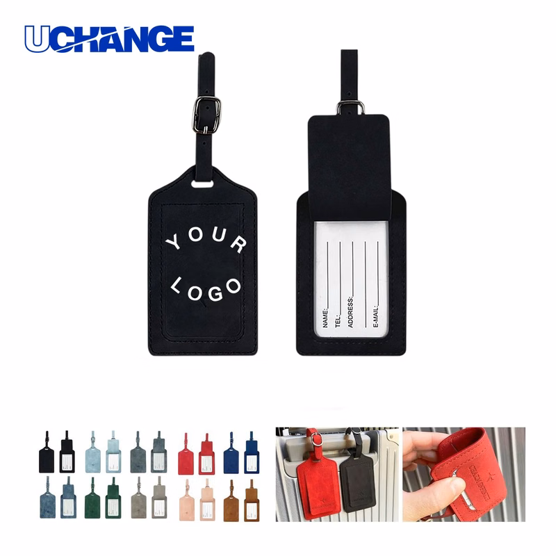 PU Leather Luggage Tag and Passport Cover Set