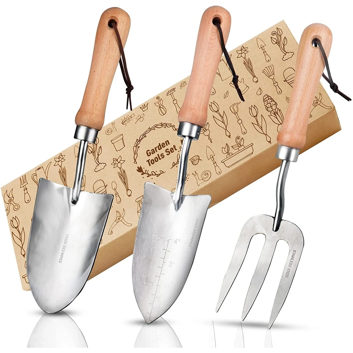 3pcs Stainless Steel Garden Tools Set 1