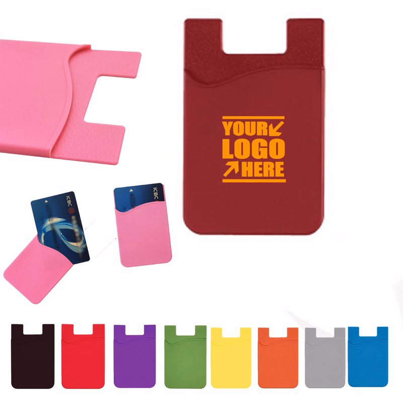 Silicone Card Case Wallet Phone Sticker Holder