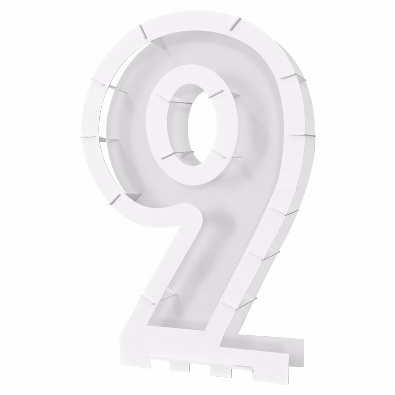 Balloon Mosaic Number "9" Frame