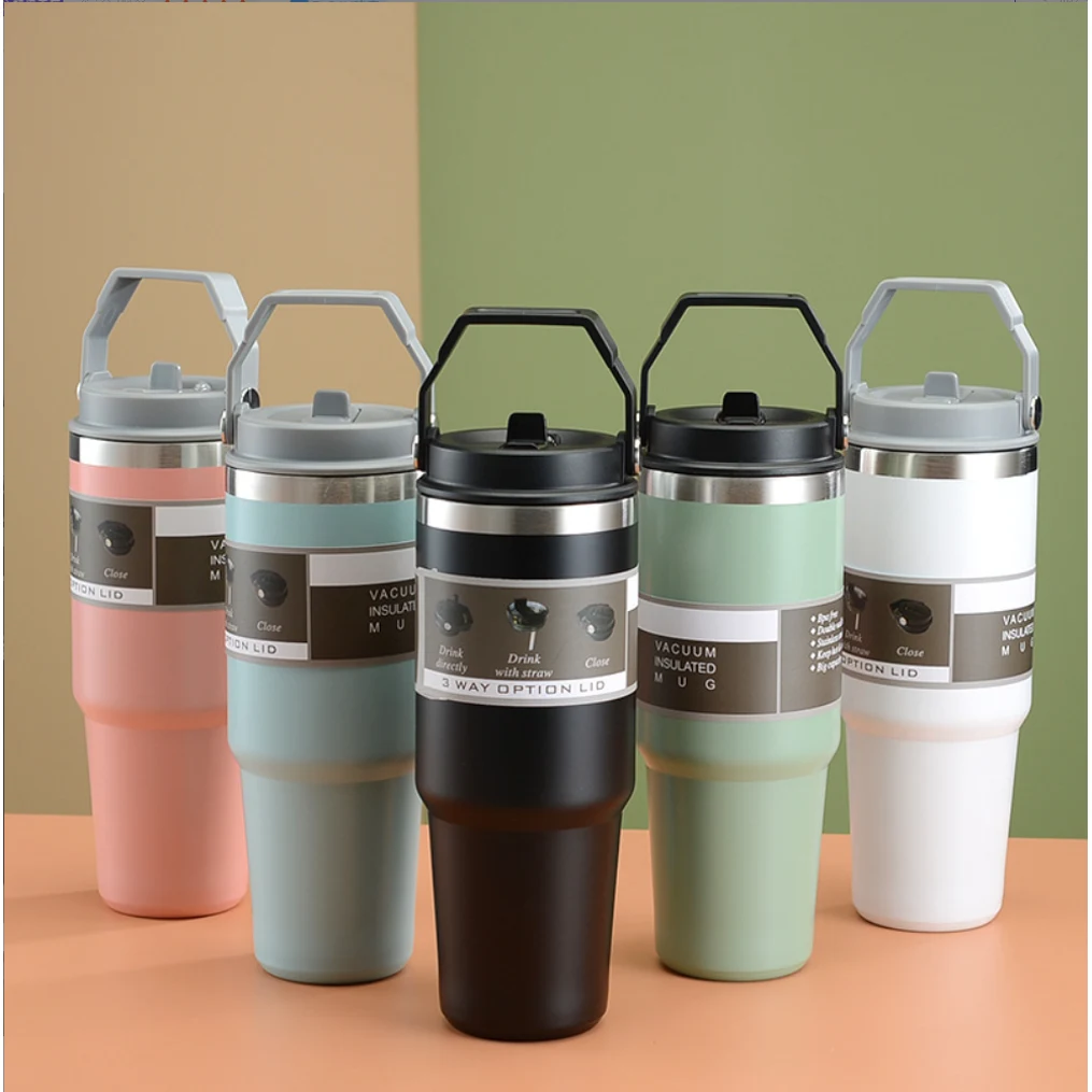 30OZ Ice Cup Trolley with Handle Cover 1