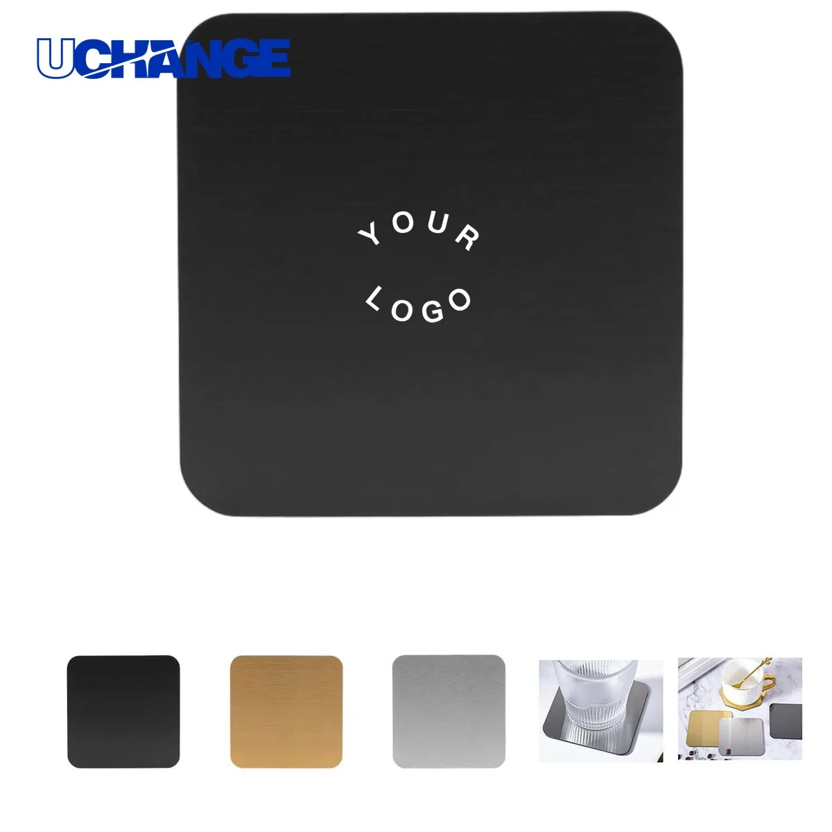 Stainless Steel Drink Coaster with Non Slip Base 1