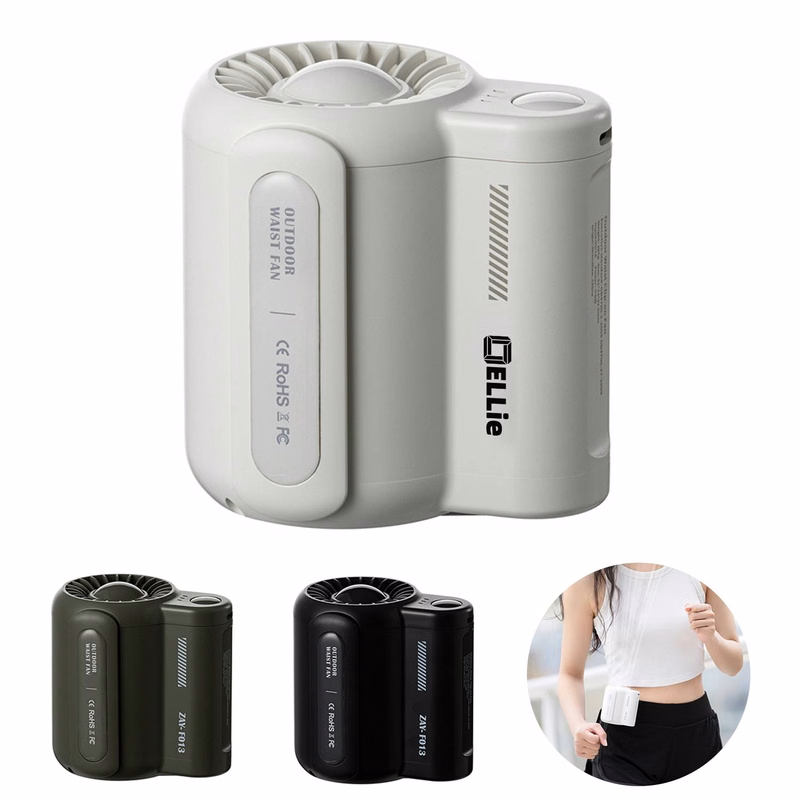 Portable USB Charging Mini Leafless Hanging Waist Fan