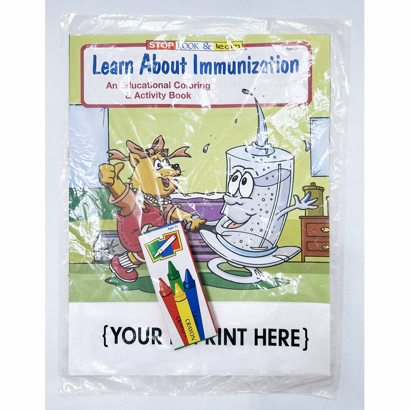 COLORING SET - Learn About Immunization Coloring Book Fun Pack