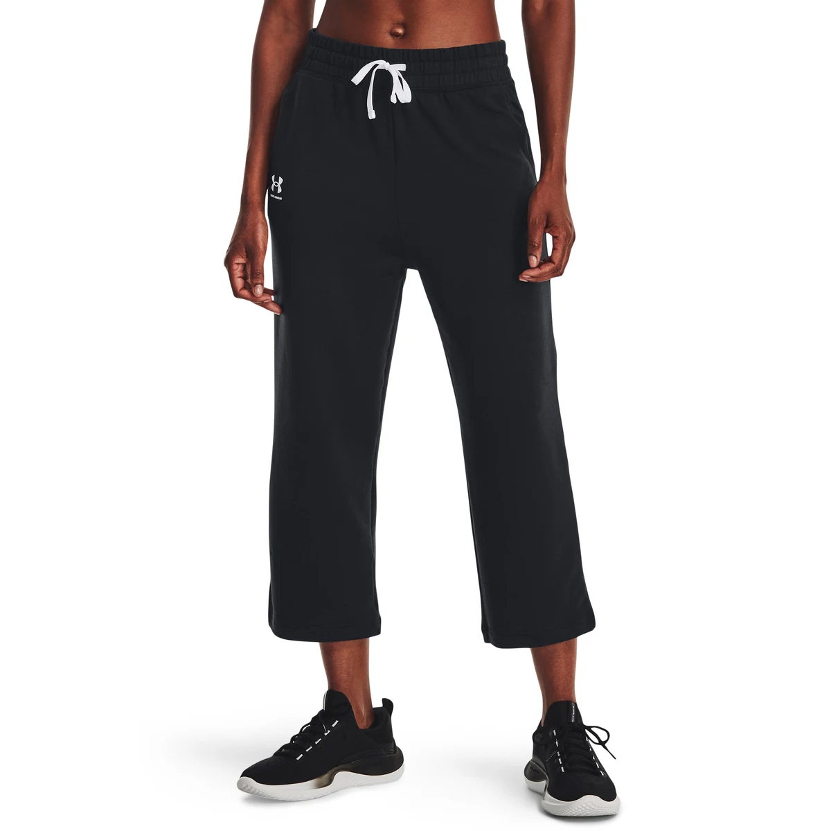 UA Rival Terry Women's Flare Crop Pants 1