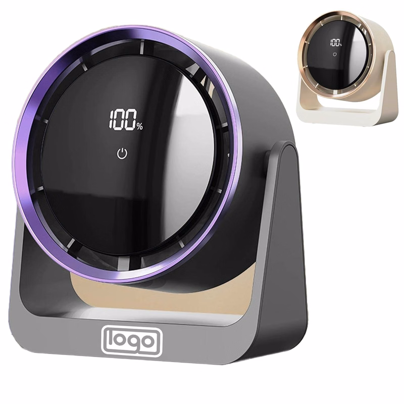 Mini Desktop Rechargeable Fan W/ Night Lights