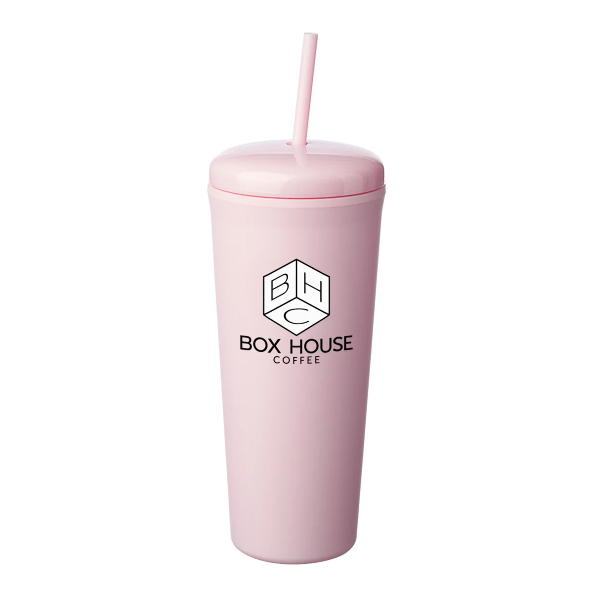25 oz. Dome Rubberized Plastic Travel Mug (2 Color Imprint) 1