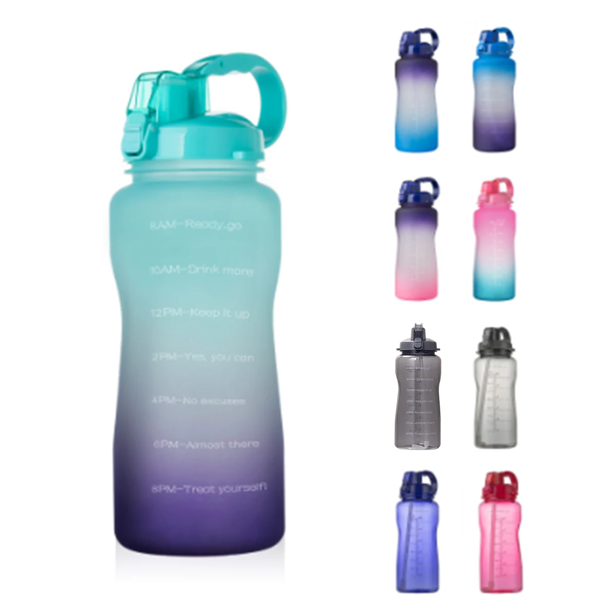 64oz Motivational Water Bottle with Time Marker 1