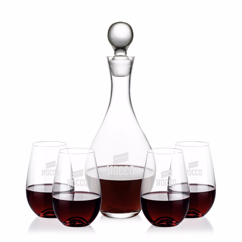 Briarwood Decanter & Boston Stemless Wine Set
