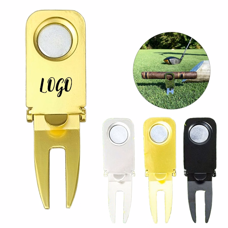 Portable Golf Divot Repair Tool With Clip Holder