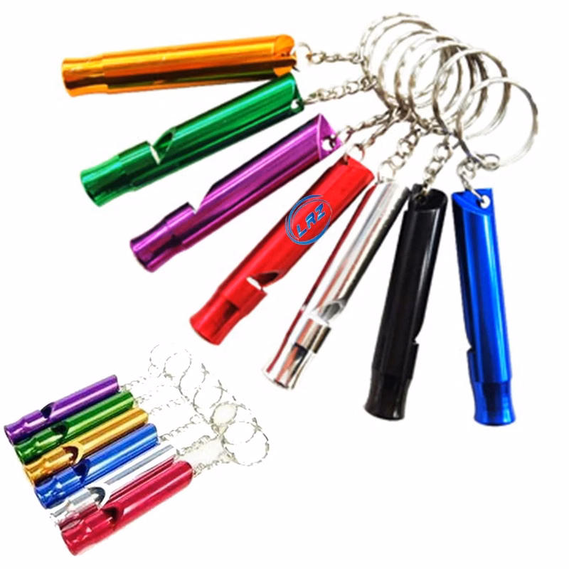 Aluminum alloy whistle with keychain