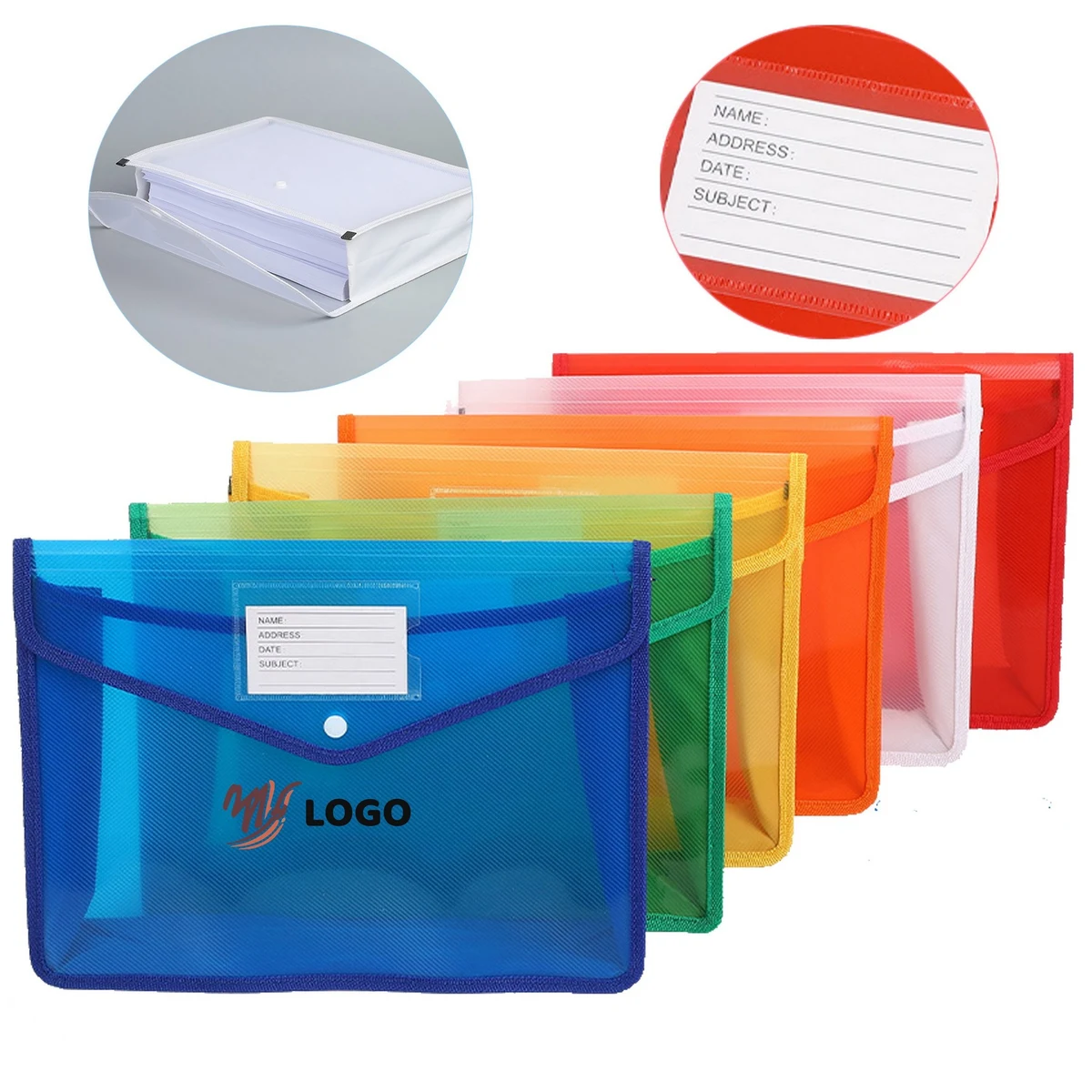 Clear Document Folder With Label Pocket 1