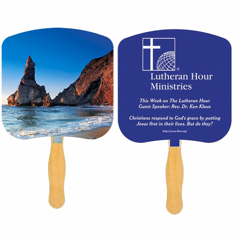 Religious Hand Fan/ Shoreline at Daytime