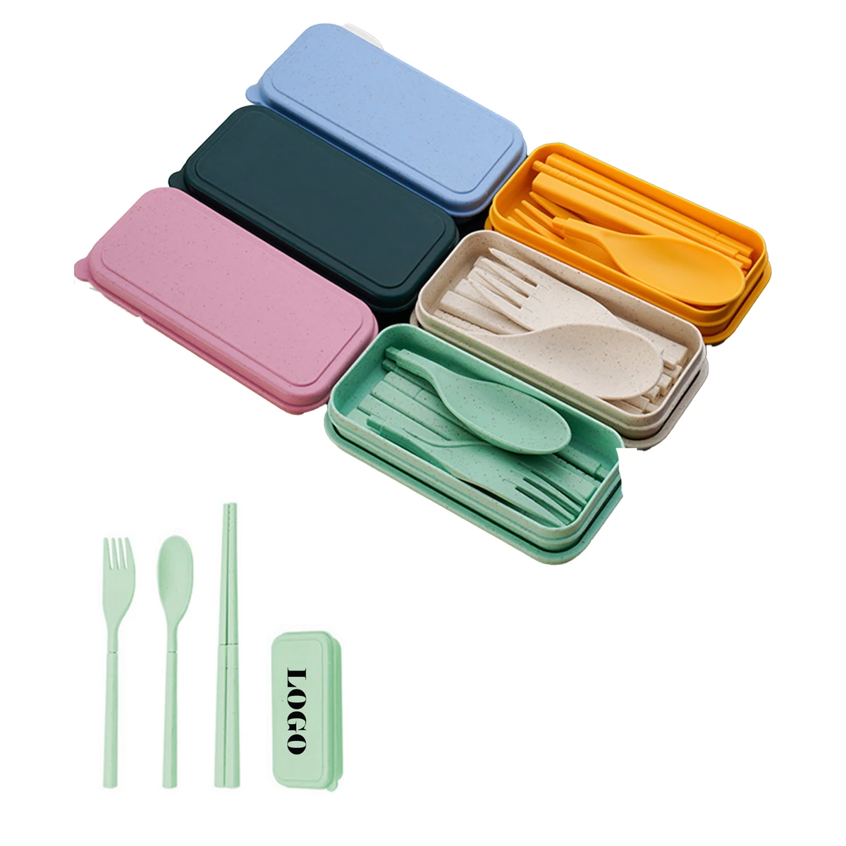 Portable Wheatstraw Tableware Set 1