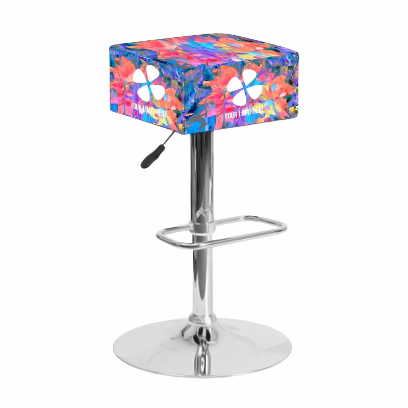 Custom Printed Square Contemporary Bar Stool swivel bar stools
