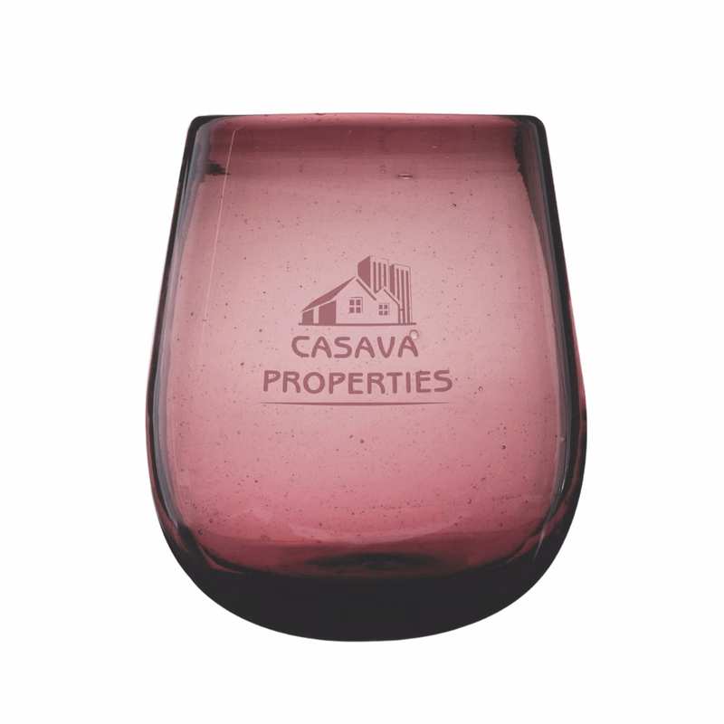 Twine Living® Rosado Recycled Stemless Wine Glass, set of 2