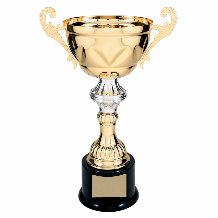13" Tall Gold Metal Cup Trophy