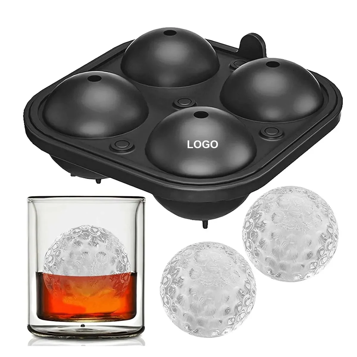Golf Ball Shaped Ice Cube Tray 1