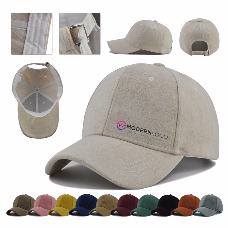 Suede Cotton Adjustable Unisex Baseball Cap