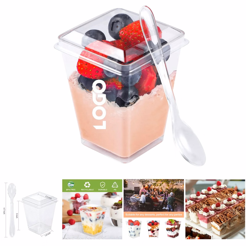 5 oz Plastic Dessert Cups with Lids